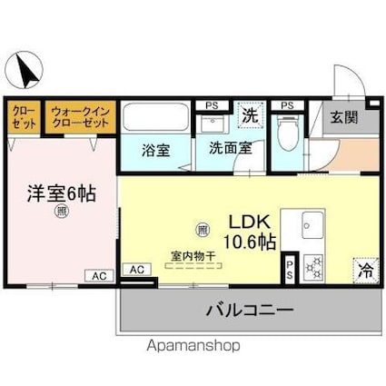 エレガンス　ビュー[1LDK/41.71m2]の間取図
