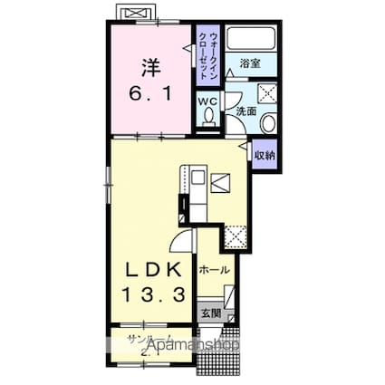 フィールドヒル　塩尻Ⅰ[1LDK/50.01m2]の間取図
