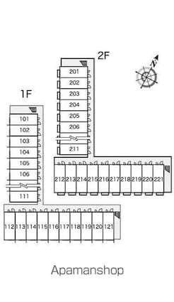 千葉県松戸市五香南３丁目[1K/19.87m2]の配置図