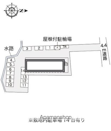 レオパレスつぬが[1K/23.18m2]の配置図