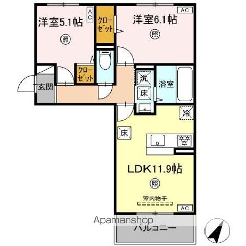 セジュールオッツ長嶺の間取り写真