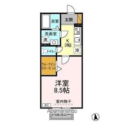 ノーベルパーク　１５・１６・１７[1K/30.03m2]の間取図