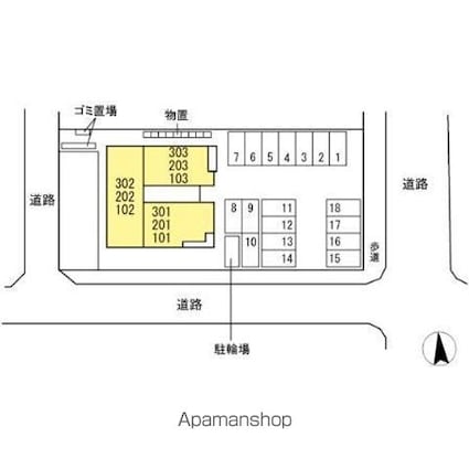 ＤーＲＯＯＭ住吉　メゾン・ド・シャノワール[2LDK/62.51m2]の配置図