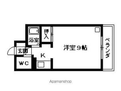 メゾン山口[1K/24.15m2]の間取図