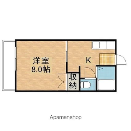 コンフォートＡ・Ｂ[1K/26.49m2]の間取図