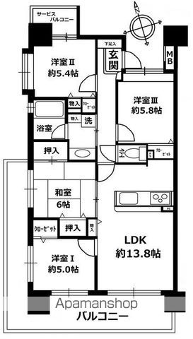 【ペルル箱崎の間取り】