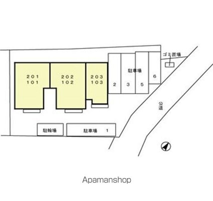 プラムハウス[2LDK/61.21m2]の配置図