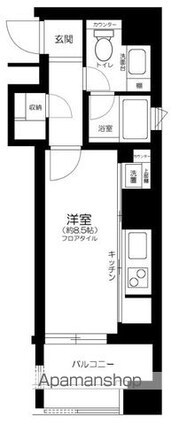 東京都武蔵野市中町１丁目[1R/25.71m2]の間取図
