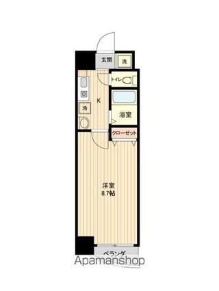 Ｌａ　Ｄｏｕｃｅｕｒ宮町[1K/24.64m2]の間取図