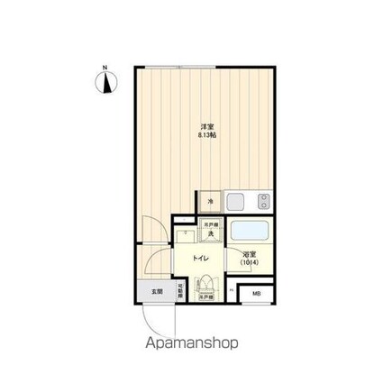 レクス武蔵小山[1R/20.04m2]の間取図