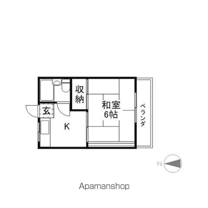 シャルム唐橋[1K/21m2]の間取図
