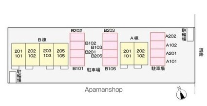 グリーンハイツ北斎院　Ａ[1R/35.98m2]の配置図