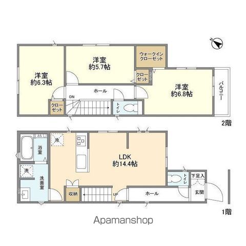 ＫＯＬＥＴ八千代台０２の間取り