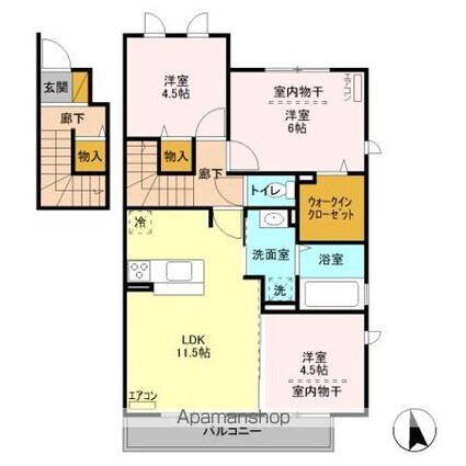 エレンシア　Ａ[3LDK/67.38m2]の間取図