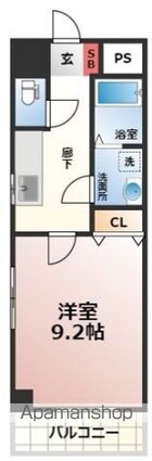 ＥＮＩＳＨＵ己斐本町[1K/30m2]の間取図