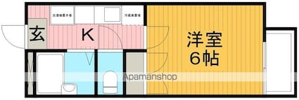 サマックス佐藤ハイツ[1K/20m2]の間取図