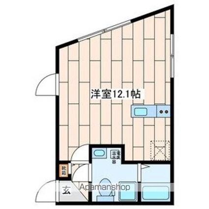 レフィール中野[1R/26.92m2]の間取図