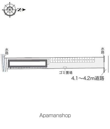 レオパレスエスポワール[1K/22.7m2]の配置図