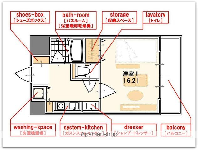 プレサンス難波OCAT前の間取り写真