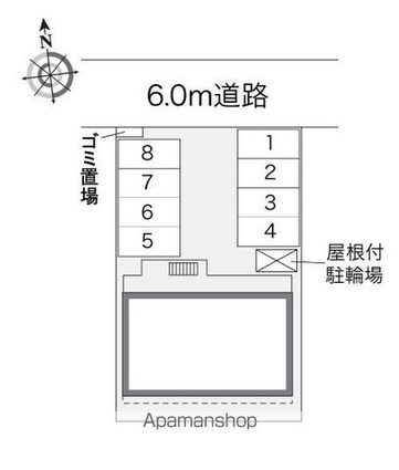 レオパレス華Ⅱ[1K/22.35m2]の配置図