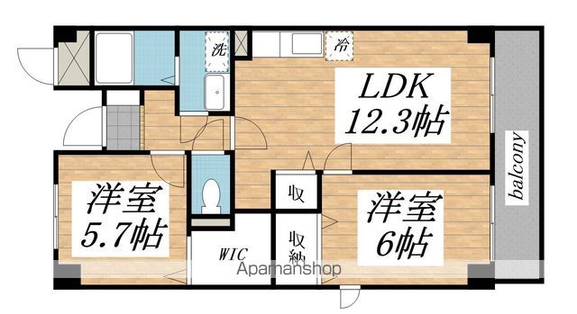 【鹿嶋市大字平井のマンションの間取り】