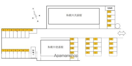 和歌山県和歌山市和歌川町[3DK/47.86m2]の配置図