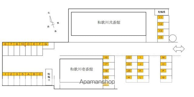 和歌山県和歌山市和歌川町[3DK/47.86m2]の配置図