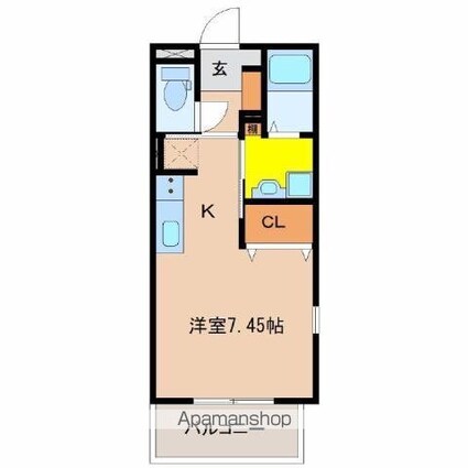 ＮＯＲＴＨ　ＦＩＥＬＤ[1R/28.4m2]の間取図