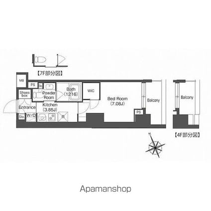 コンフォリア西荻窪[1K/25.18m2]の間取図