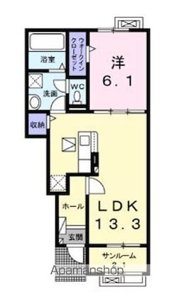 カーサＭ．ＫⅠ[1LDK/50.05m2]の間取図
