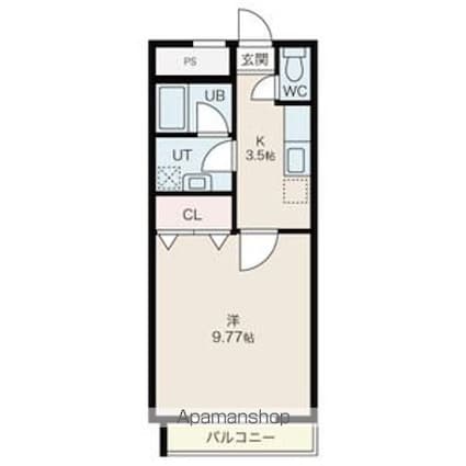 ＣＯＭＦＯＲＴ　　ＰＬＡＣＥ[1K/32.4m2]の間取図