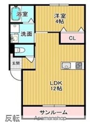 滋賀県甲賀市甲南町深川市場[1LDK/44.72m2]の間取図