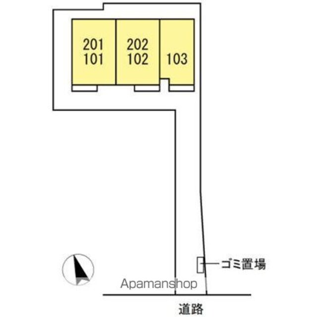 ルミエール輝[1LDK/39.6m2]の配置図