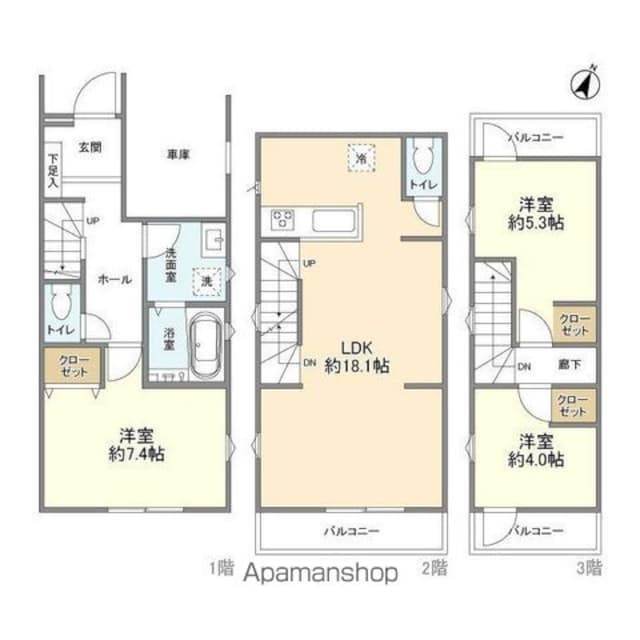 Ｋｏｌｅｔ東大和０２[3LDK/84.86m2]の間取図