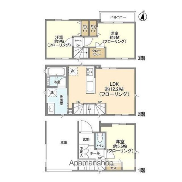 Ｋｏｌｅｔ新小岩０２[3LDK/70.48m2]の間取図