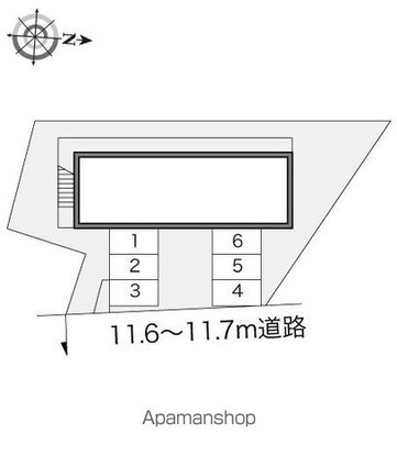 レオパレス囃子水台[1K/20.28m2]の配置図