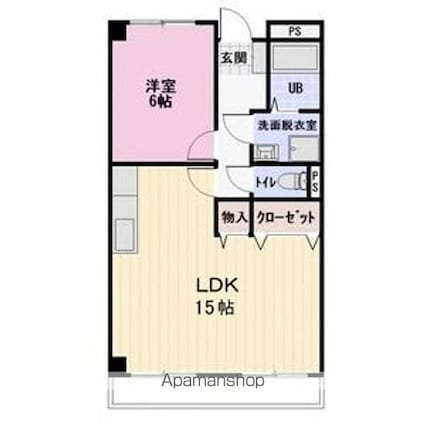 Ｆｉｎｅ　Ｏａｓｉｓ　Ａｍｙｙ[1LDK/48.6m2]の間取図