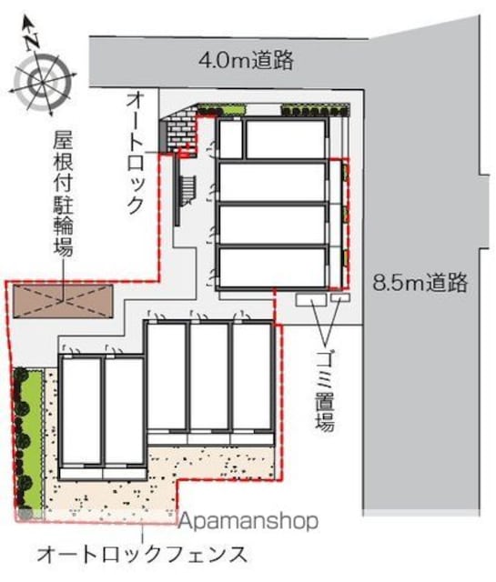 レオネクストポラリスⅠ[1K/26.08m2]の配置図