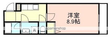 和歌山県和歌山市東長町５丁目[1K/27.26m2]の間取図