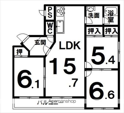 クレセールの間取り写真