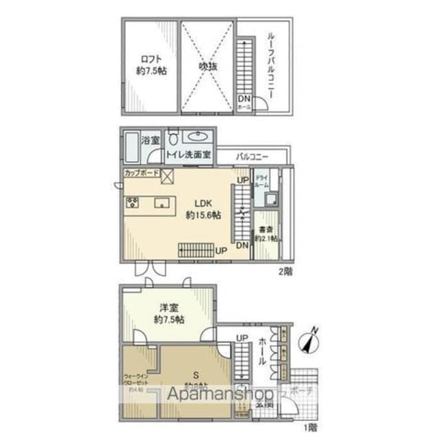 岡本戸建[1SLDK/88.34m2]の間取図