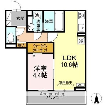 ＴＨＲＥＥ[1LDK/40.31m2]の間取図