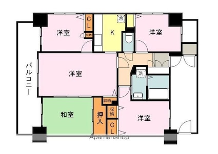 広島県福山市道三町[4LDK/77.49m2]の間取図