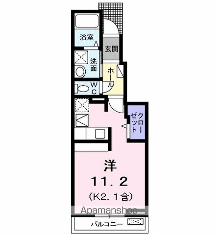 【昭島市拝島町のアパートの間取り】