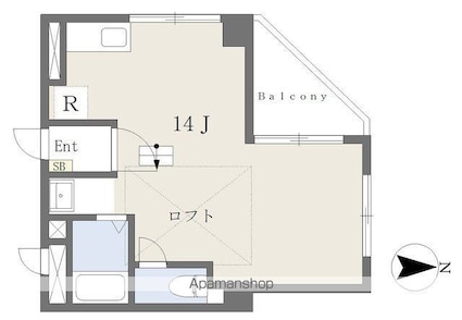 森ビル第８[1R/32.65m2]の間取図