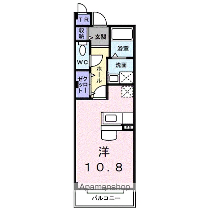 トゥリパーノ[1R/31.01m2]の間取図