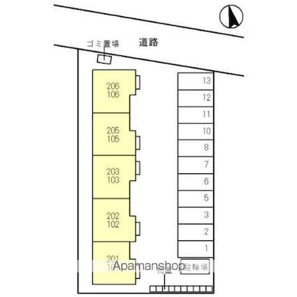 アスコット[1LDK/46.16m2]の配置図