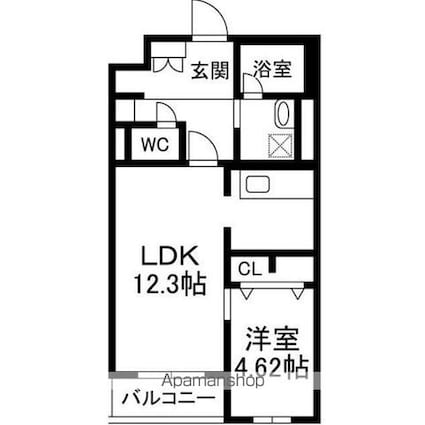 ＳＫ　Ｒｅｓｉｄｅｎｃｅ　Ｎａｇｏｙａ[1LDK/45.33m2]の間取図