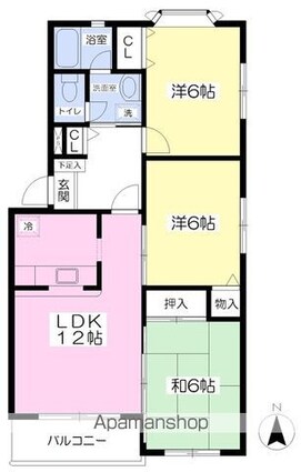 メゾン・ド・エスポワール[3LDK/72.72m2]の間取図