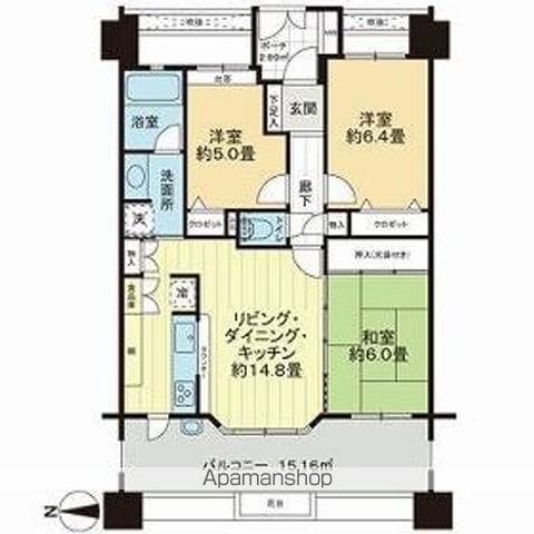レクセルマンション京成高砂の間取り写真